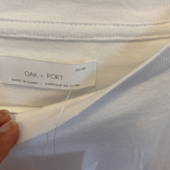 Oak and Fort Cropped White Tee - Picture 3 of 3